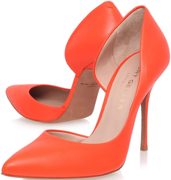 Kurt Geiger "Anja" Court Shoes in Orange