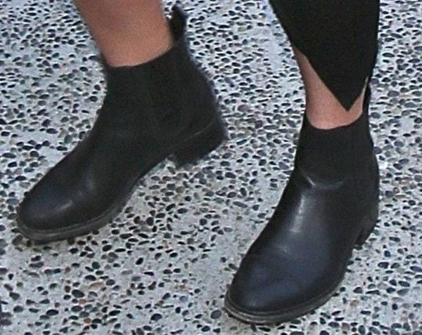 Kylie Jenner's Chanel pull-on leather Chelsea boots