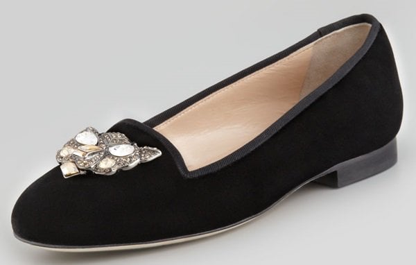 Oscar de la Renta Blairclo Cat-Face Loafers