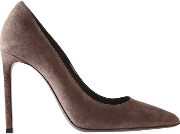 Saint Laurent "Paris" Pumps in Brown Suede