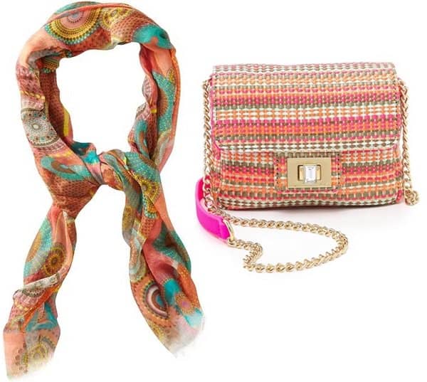 Juicy Couture Rosewood Mini G Stripe Bag and Spun & Subtle Luxury A Beautiful Life Scarf