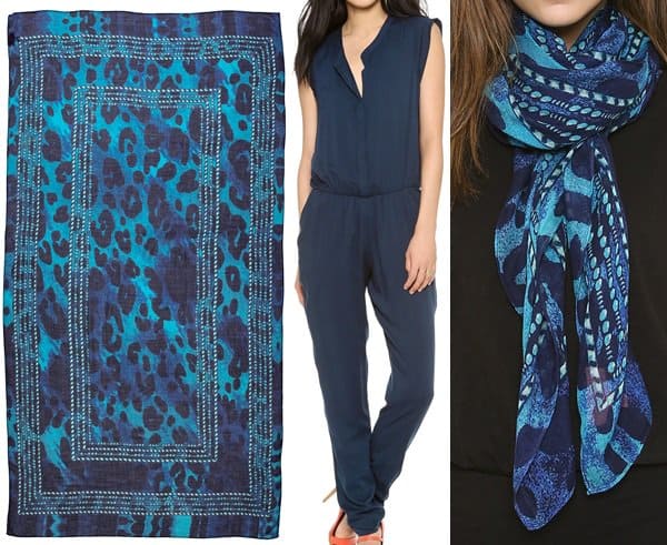 Theodora & Callum Sierra Scarf and Black Halo Dusk Jumpsuit