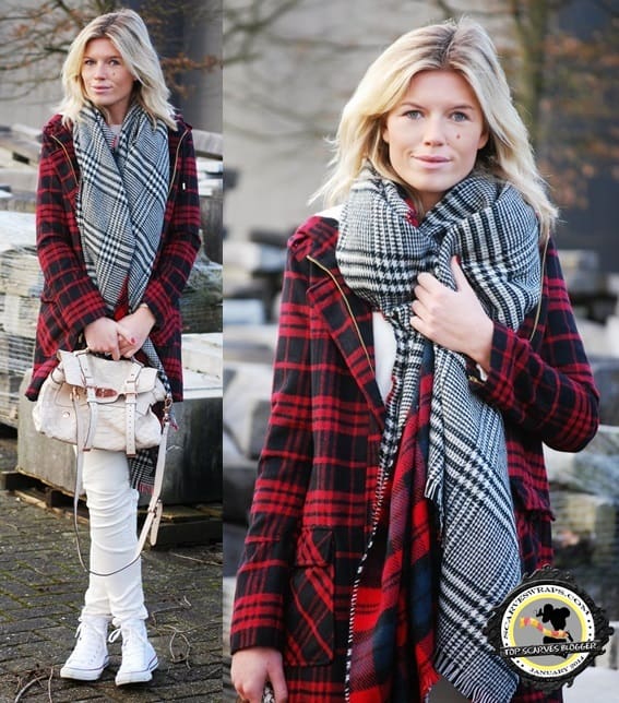 Valerie shows how to mix three different tartan prints in one outfit