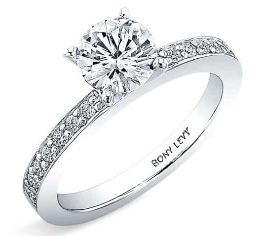 Bony Levy 'Bridal' Channel Set Diamond Semi-Mount Ring