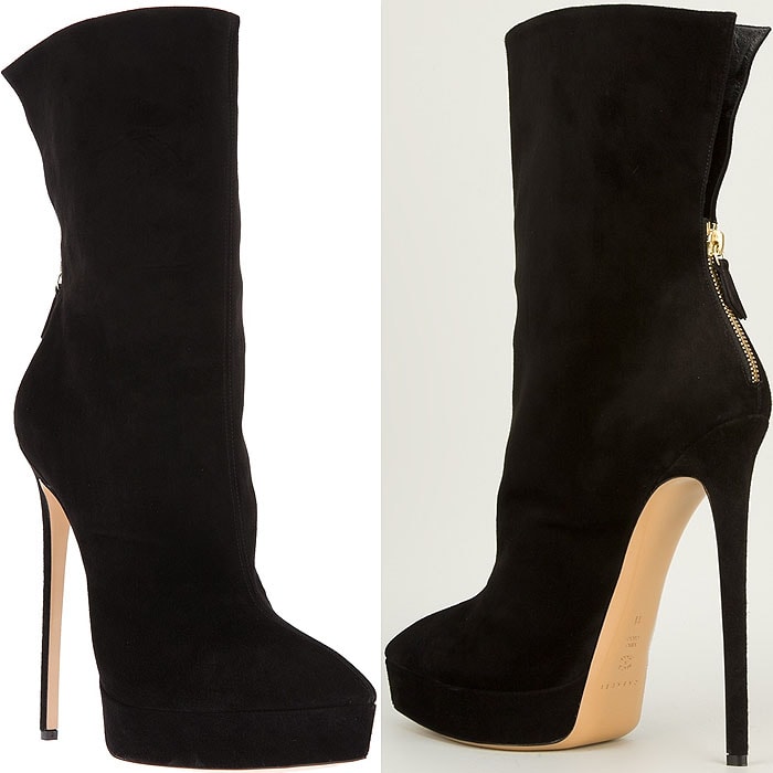 Casadei Suede Platform Booties