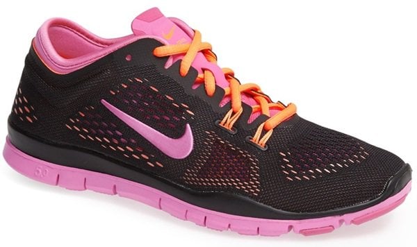 Black and Orange Nike "Free 5.0 TR Fit 4" Training Shoes