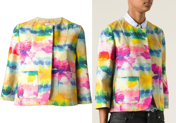 Hache Abstract Floral Print Jacket