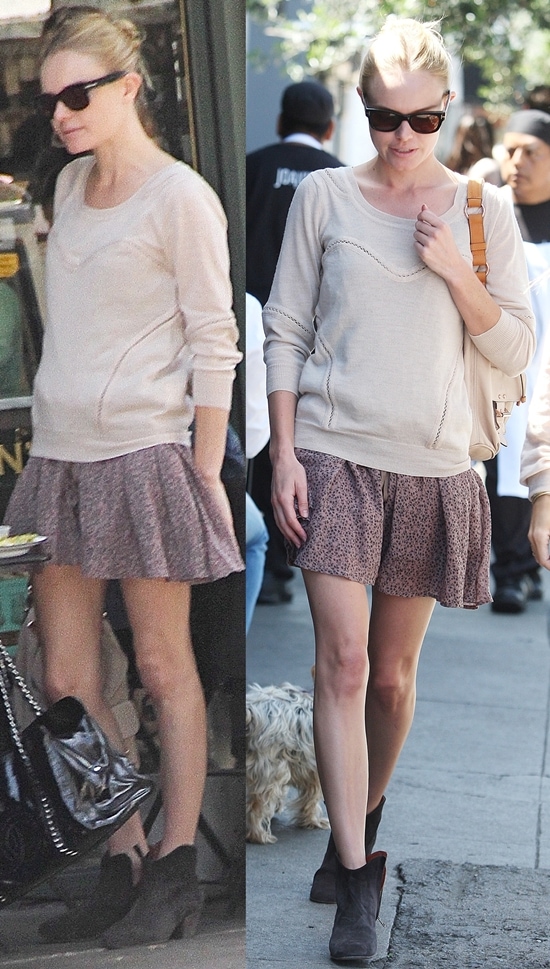 Kate Bosworth flaunts her legs in Isabel Marant Forbes suede ankle boots