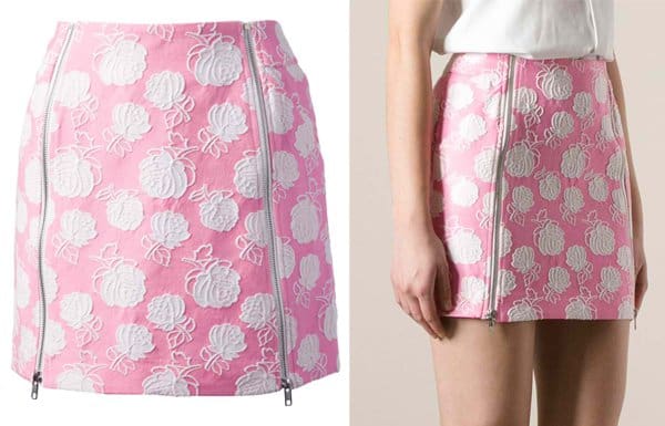 MSGM Floral Embroidered Miniskirt
