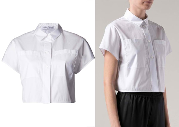 Proenza Schouler Cropped Poplin Shirt