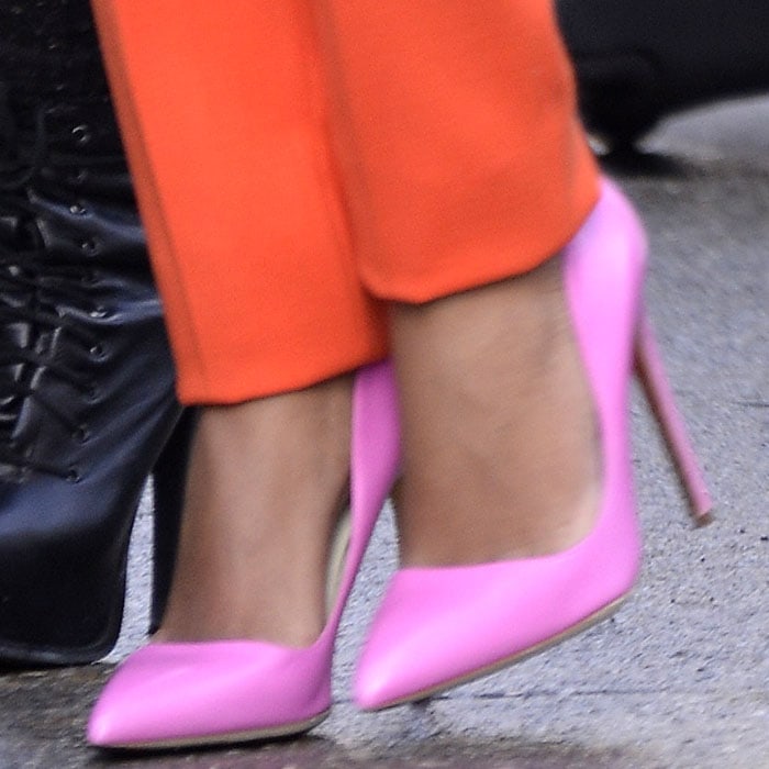 Solange Knowles's hot pink bubblegum heels