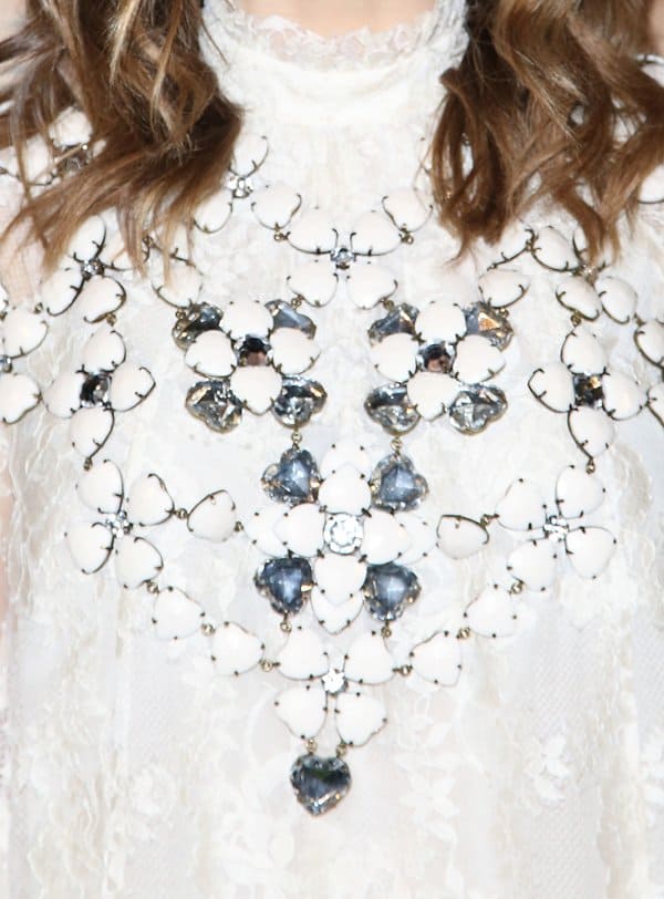 Sophia Bush's necklace/shoulder jewelry from the H&M Conscious Collection