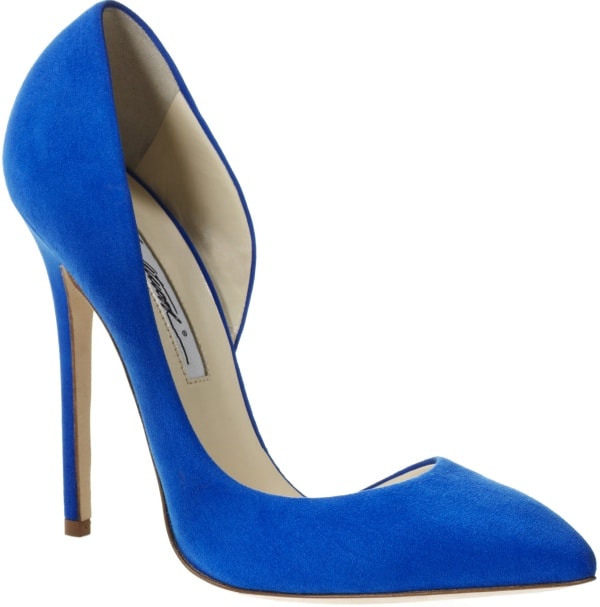 Brian Atwood "Patty" Pumps in Blue Suede