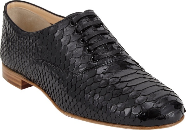 Black Python Christian Louboutin "Fred" Brogues