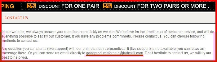 The contact email addresses are free ones
