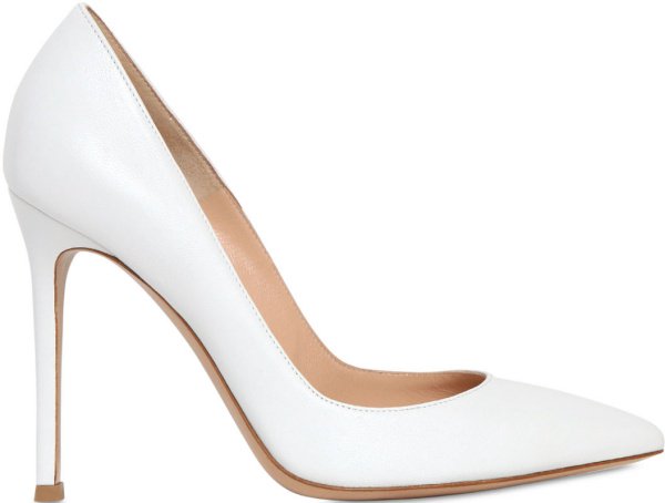 Gianvito Rossi Leather Pumps in White