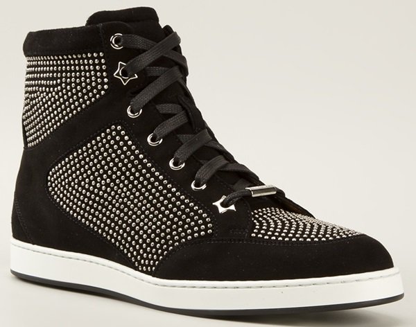 Jimmy Choo Tokyo Studded Hi-Top Sneakers