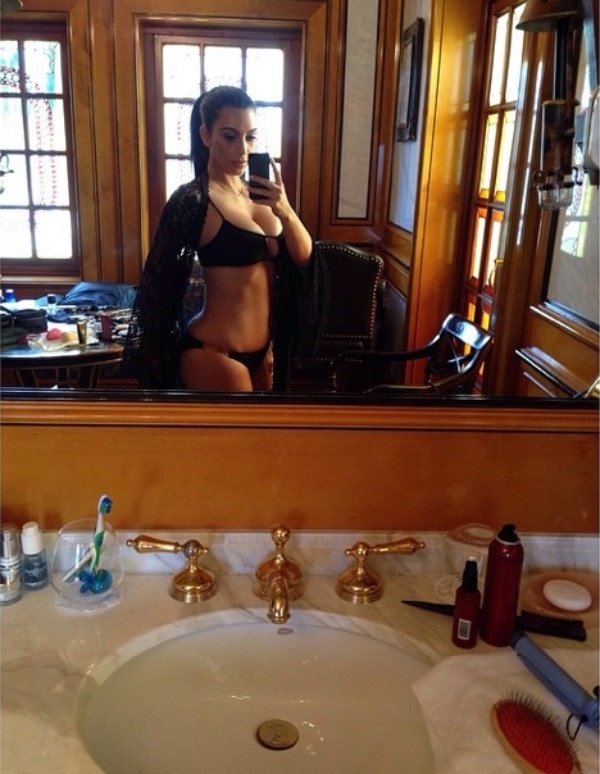 Kim Kardashian's Instagram photo with the caption, “Yep stole Kylie's bikini...she's not getting it back” - posted on March 13, 2014