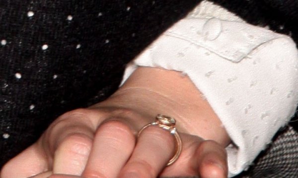 Leighton Meester wears her engagement ring and wedding band following her marriage to Adam Brody