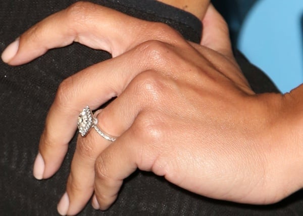 Naya Rivera flashed her diamond engagement ring from rapper Big Sean