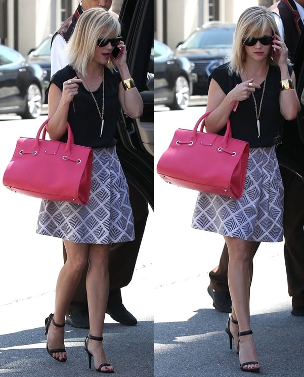 Reese Witherspoon going to lunch with mom Betty in Beverly Hills