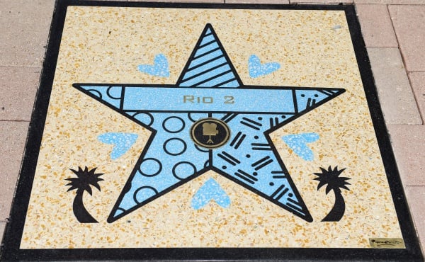 The Miami Walk of Fame started with the 2014 animated film Rio 2 and is similar to the Hollywood Walk of Fame in Los Angeles