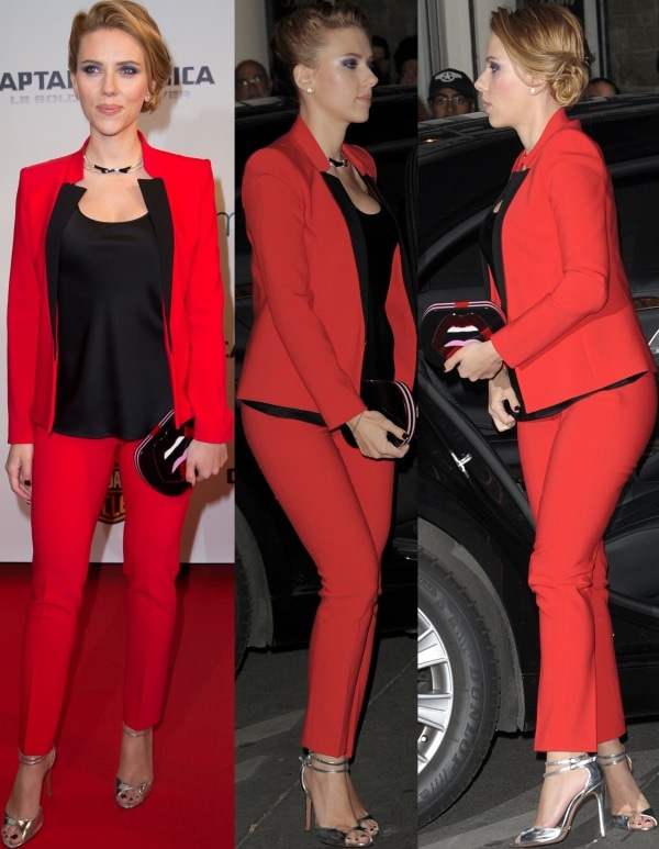 Her red-hot suit from Michael Kors, which features a structured blazer and cropped trousers, was as sexy and classy as the actress herself