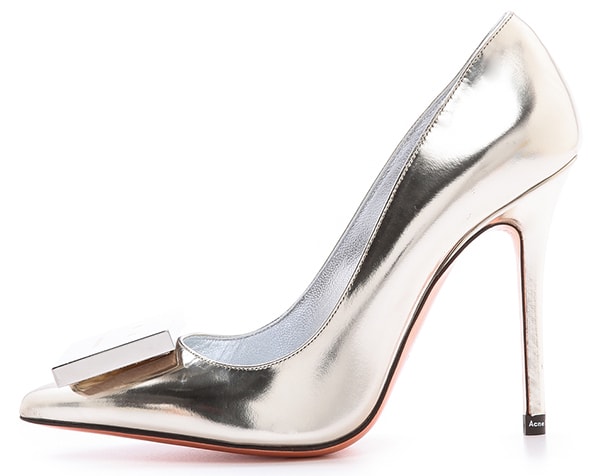 Acne Alivia silver metallic pumps