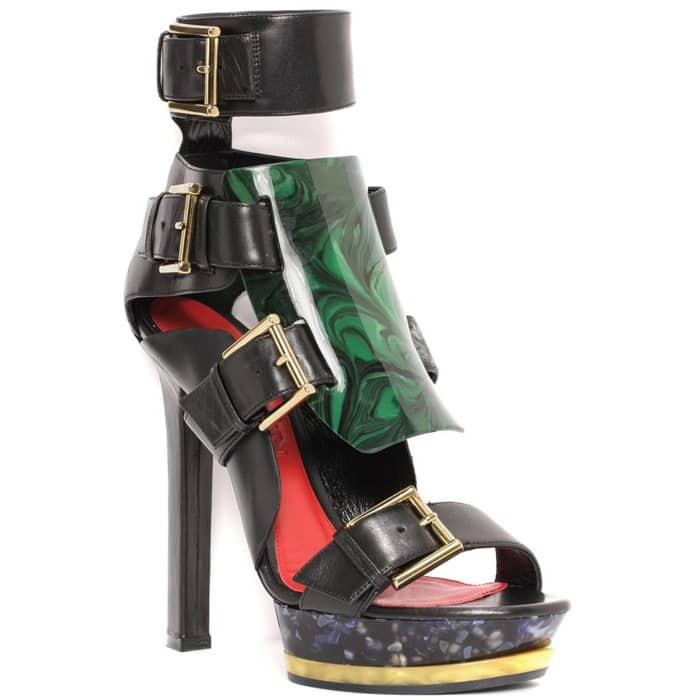 Alexander McQueen Plexiglas Plaque Sandals