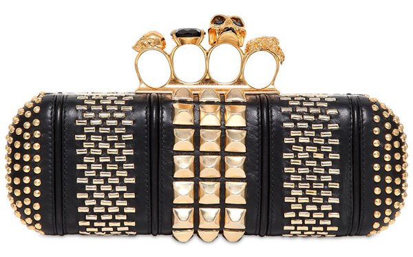 Alexander McQueen Studded Nappa Leather Knucklebox Clutch