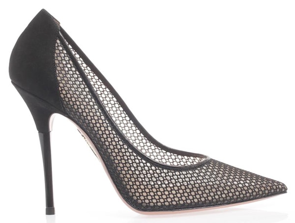 Aquazzura Lulu Mesh Point-Toe Pumps