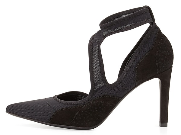 Balenciaga Mesh Point-Toe Cutout Pumps