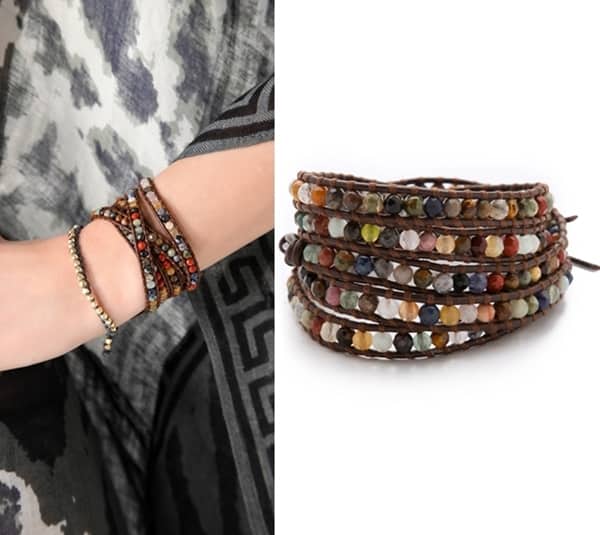 Chan Luu Semi Precious Stone Wrap Bracelet