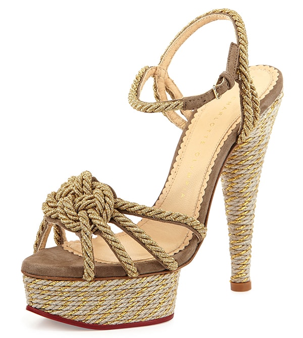 Charlotte Olympia Tangled Rope Platform Sandals