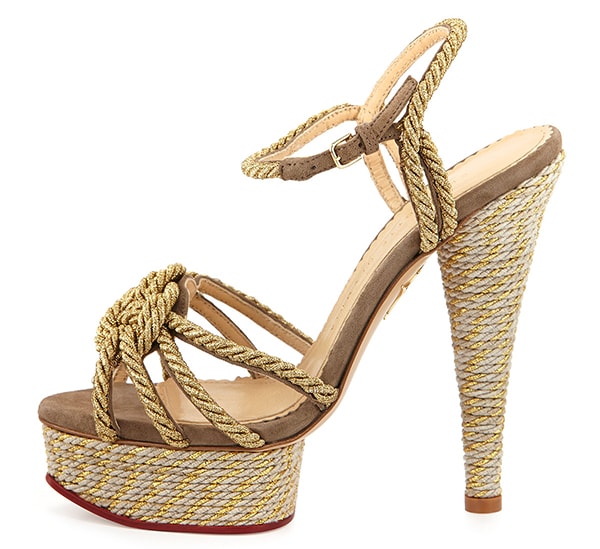 Charlotte Olympia Tangled Rope Platform Sandals