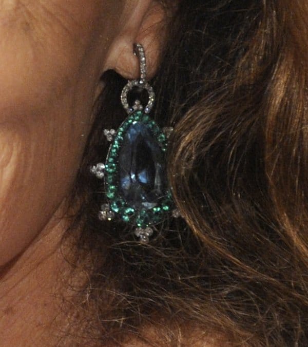Diane von Furstenberg's festive-looking statement earrings