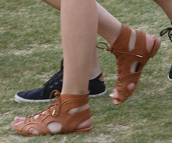 Diane Kruger wearing Joie "Toledo" sandals