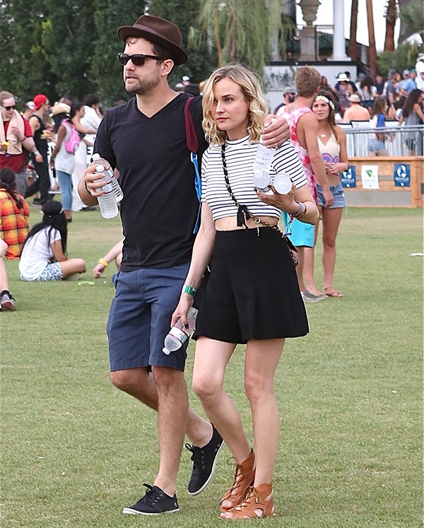 Joshua and Diane opted for casual and chic clothes at Coachella