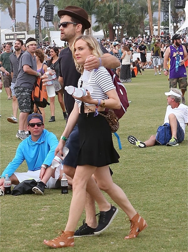 Joshua Jackson and Diane Kruger at the second weekend of the Coachella Music Festival 2014