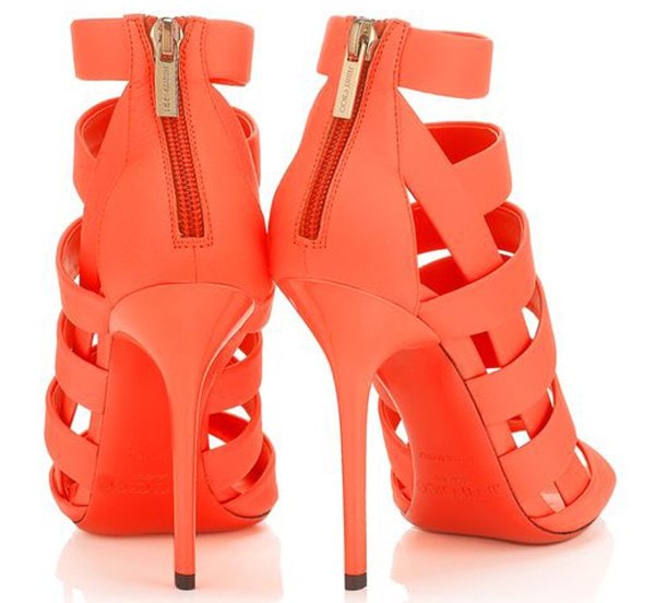 Jimmy Choo Damsen Neon Flame Sandals