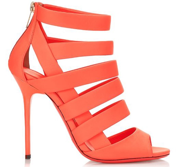 Jimmy Choo Damsen Neon Flame Sandals