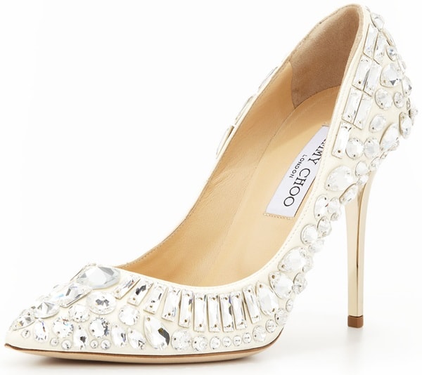 Jimmy Choo Tia Pointy-Toe Jewel Pump