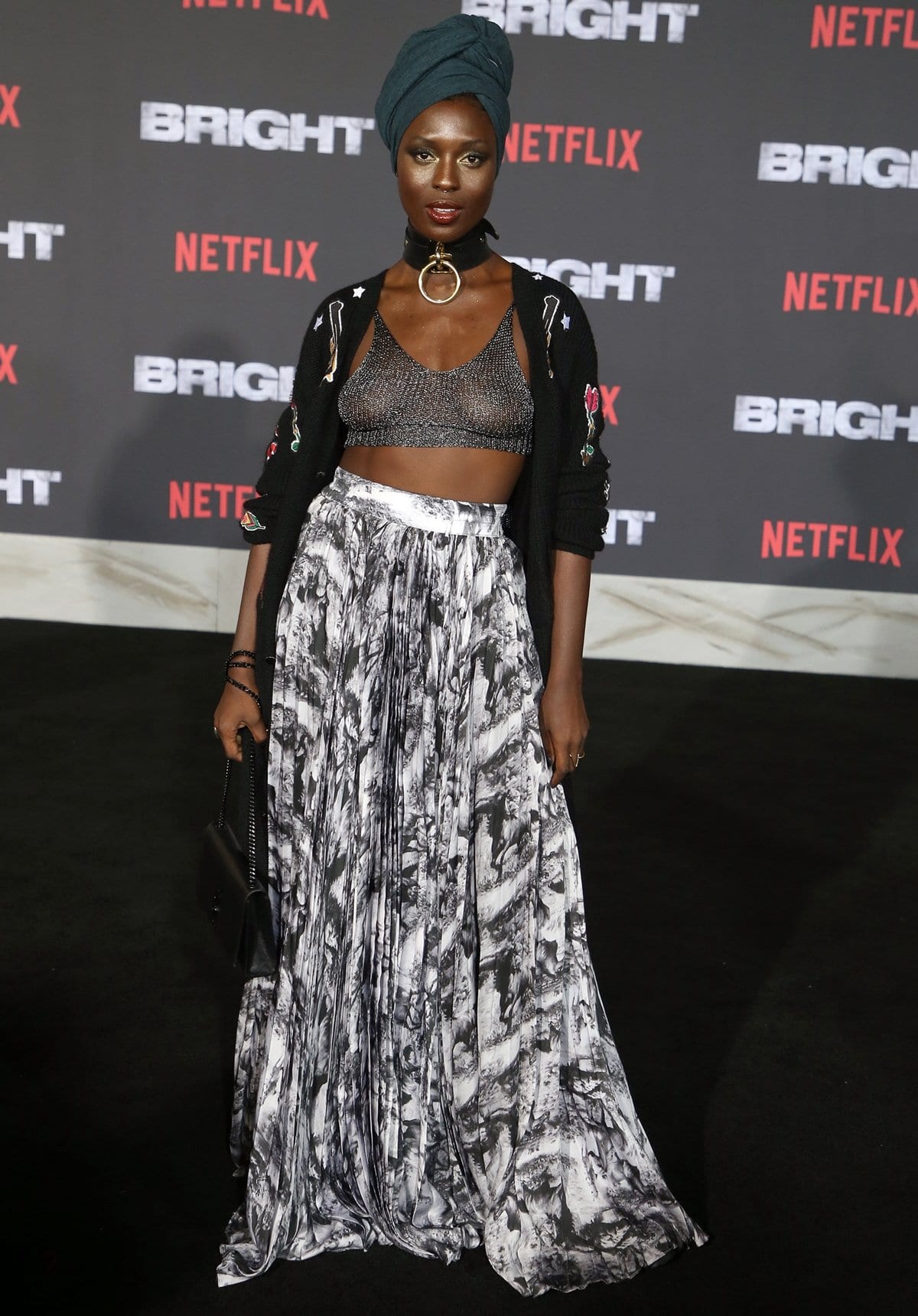 Jodie Turner-Smith attends the Premiere Of Netflix's "Bright"