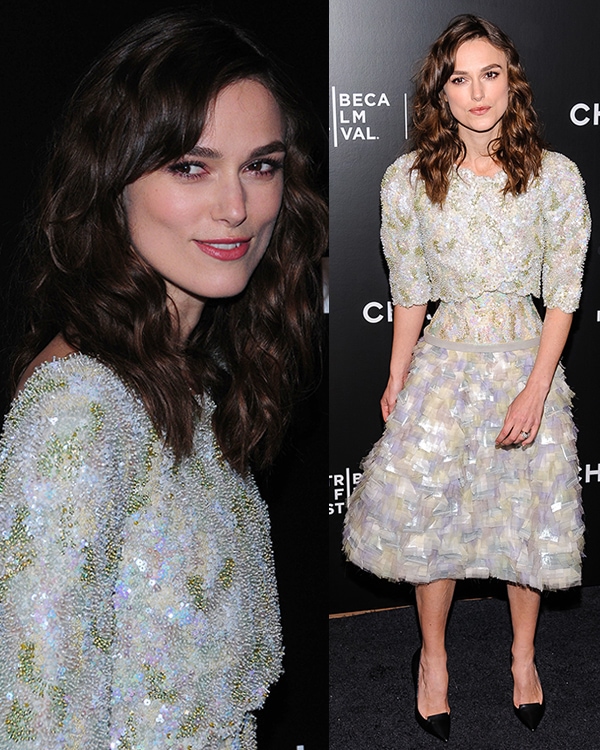 Keira Knightley wearing a Chanel spring 2014 dress