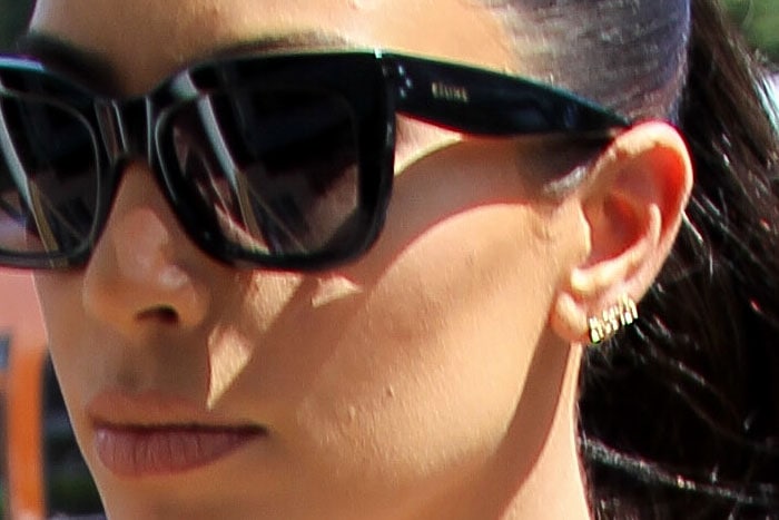 Kim Kardashian's diamond earrings that spell North
