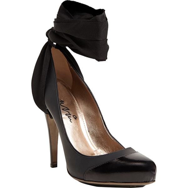 Lanvin Cap-Toe Ankle-Strap Pumps Black