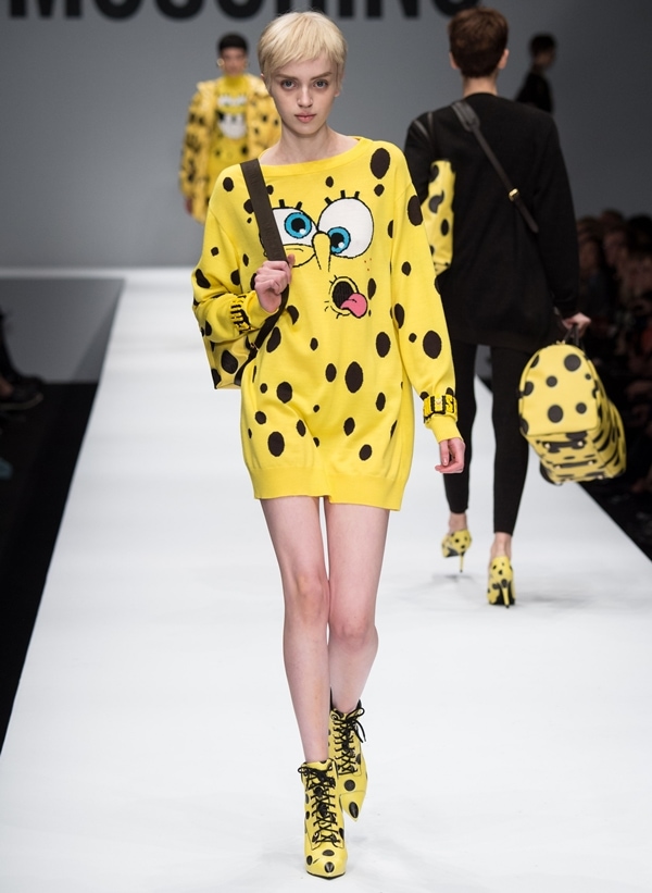 We first saw Rita's dress and shoes at the Moschino Fall/Winter 2014 show during Milan Fashion Week