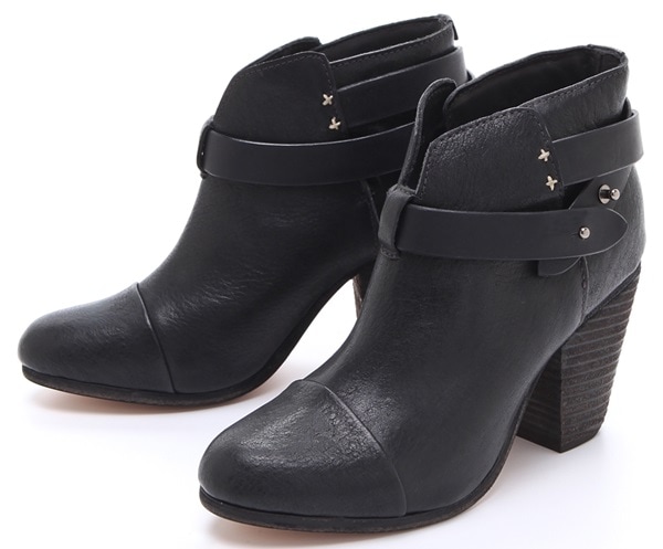 Rag & Bone Brown Harrow Booties Black