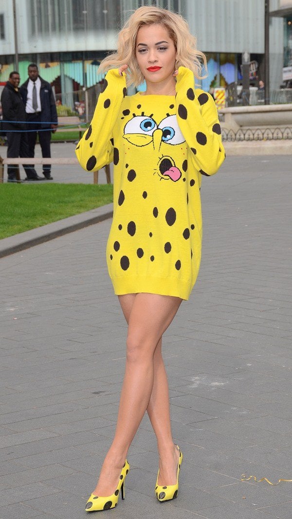 Rita Ora in head-to-toe SpongeBob SquarePants ensemble