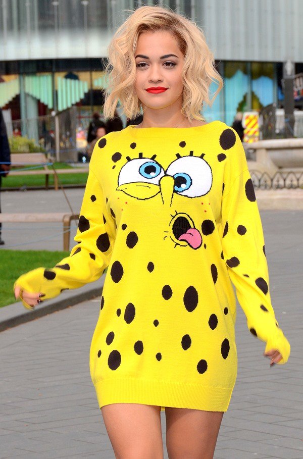 It's hard to look sexy when you have a goofy-looking SpongeBob face plastered on your clothes